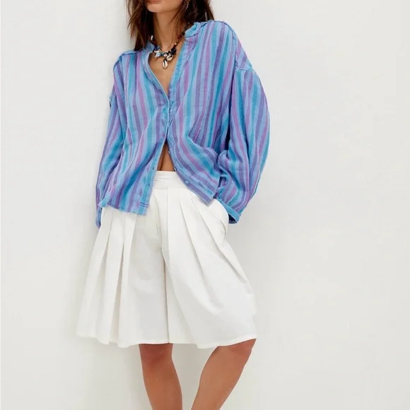 We The Free Valley Double Cloth Striped Shirt - Picture 3 of 6